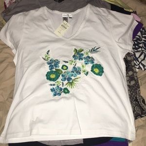 Crocheted Embellished T-Shirt